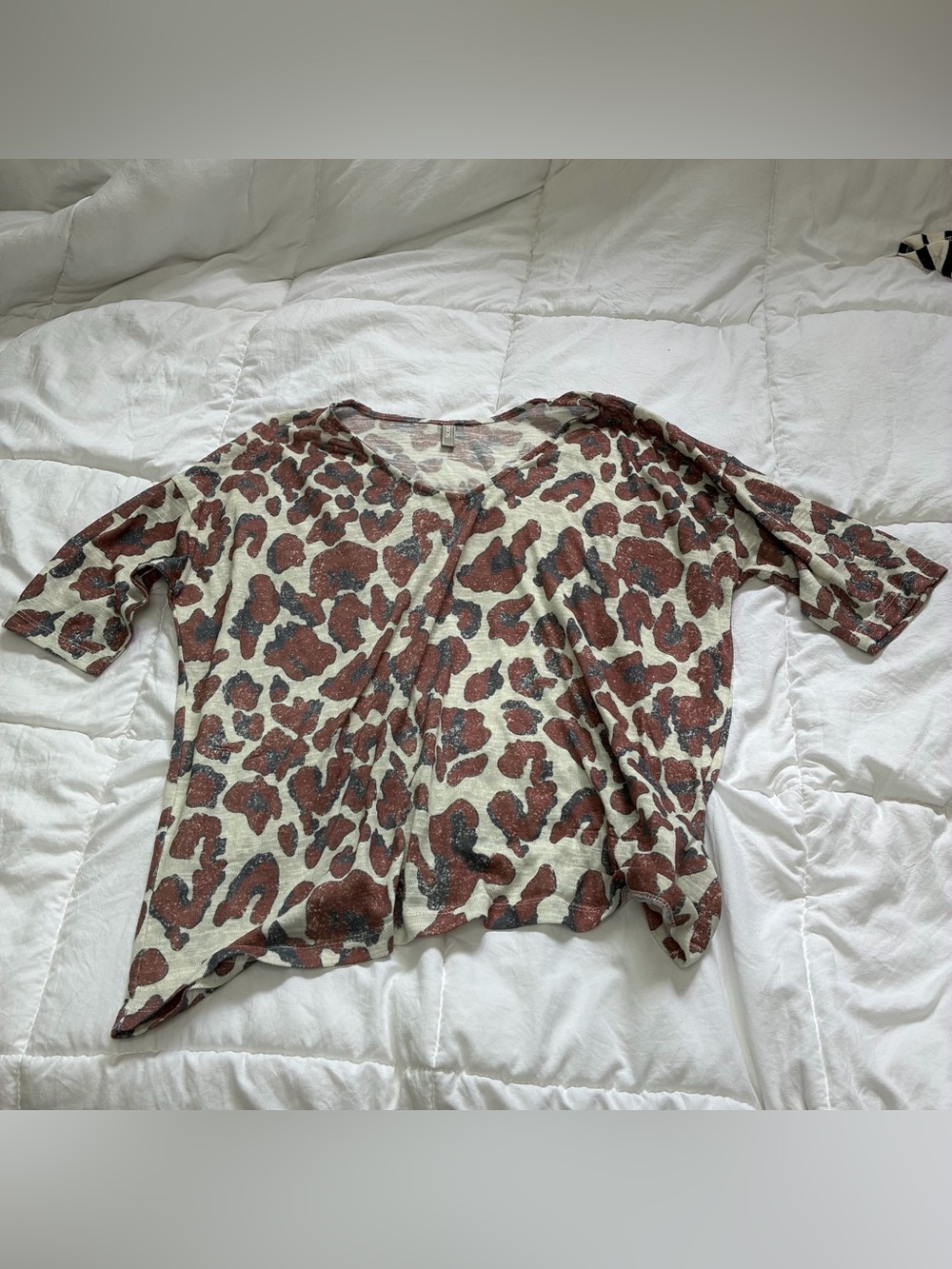 ASOS regular fit leopard print top